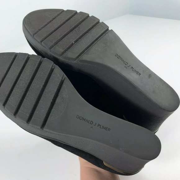 - DONALD J. PLINER Nilos Calf Hair Suede Wedge Boots booties 8.5 lace up - Picture 8 of 8